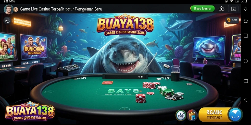 Screenshot gameplay <strong>BUAYA138</strong> menunjukkan suasana Live Casino yang mengasyikkan.