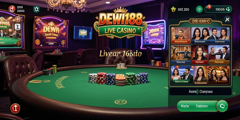 Tampilan gameplay Live Casino yang menarik dari DEWI188.