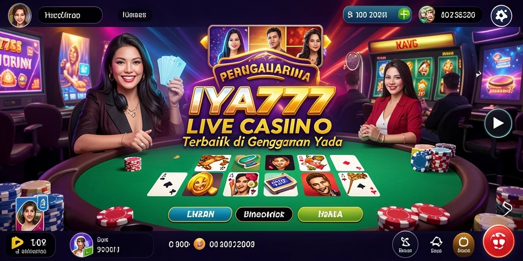 Tampilan permainan Live Casino yang menegangkan dan mengasyikkan di IYA777.