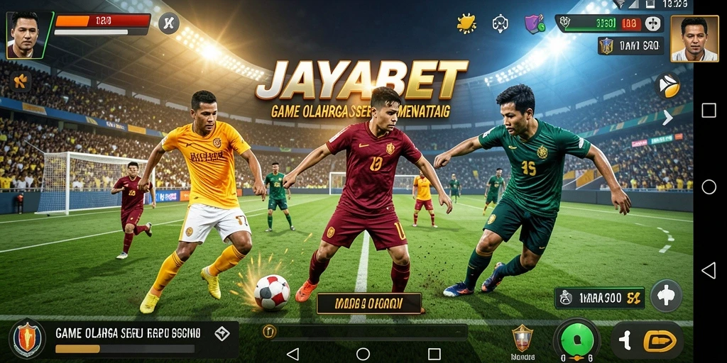 Tangkapan layar utama JAYABET menunjukkan aksi gameplay olahraga yang mendebarkan.