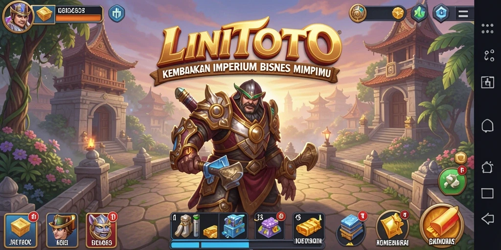 Tampilan gameplay menarik dari LINITOTO yang menunjukkan strategi bisnis.