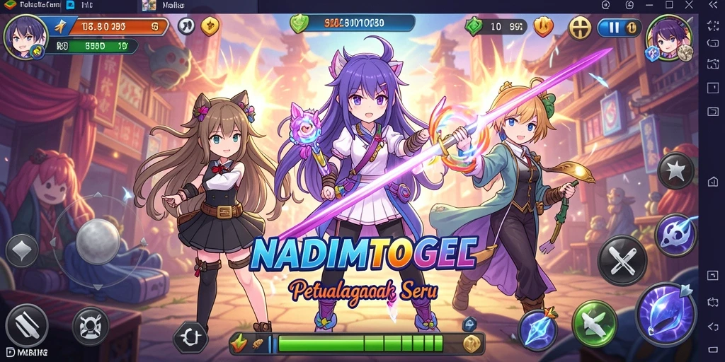 Screenshot NADIMTOGEL menampilkan aksi seru dalam dunia Anime.