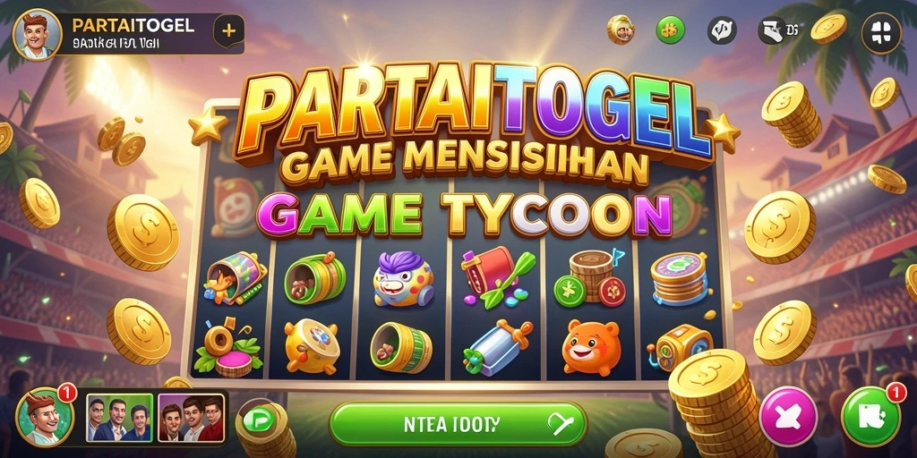 Tampilan gameplay seru dalam PARTAITOGEL yang menunjukkan aksi manajemen bisnis.