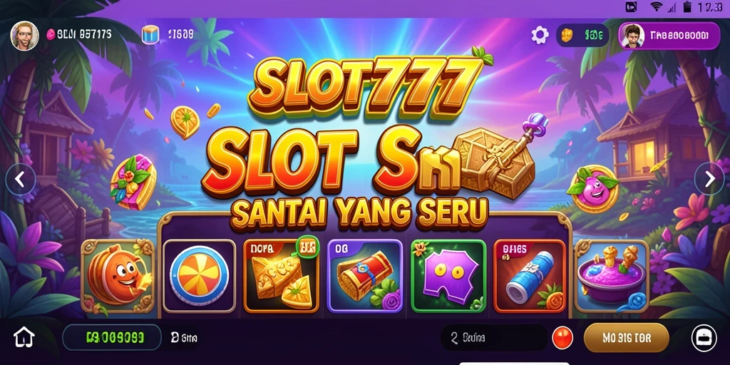 Tampilan gameplay seru dari SLOT777 dengan mesin slot yang beragam.