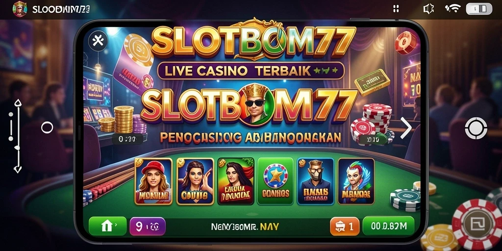 Tampilan menarik dari permainan Live Casino di SLOTBOM77.