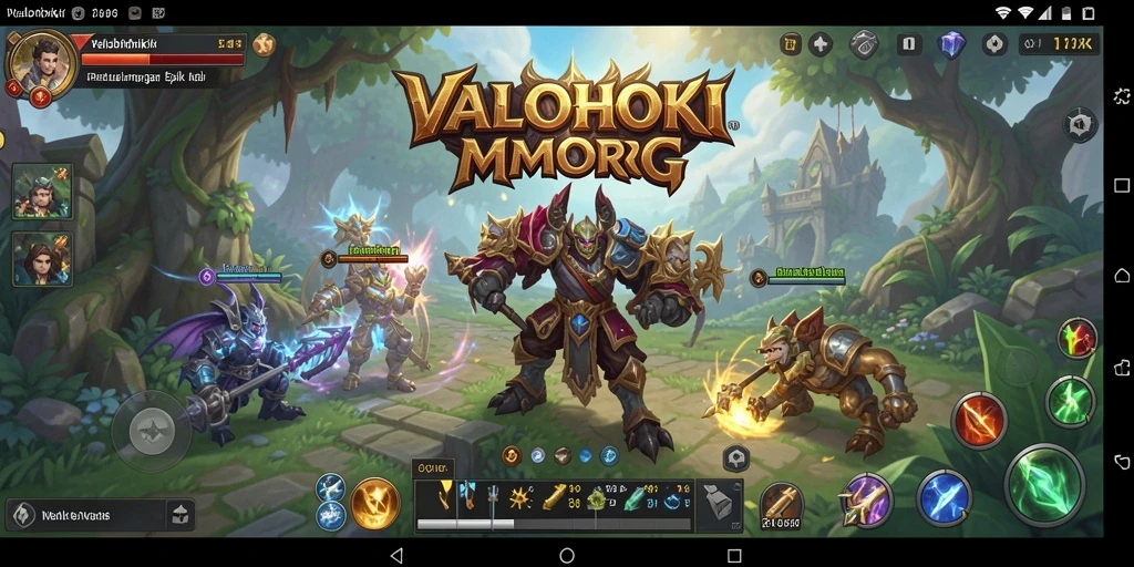 Tampilan gameplay VALOHOKI yang memukau dalam dunia MMORPG.