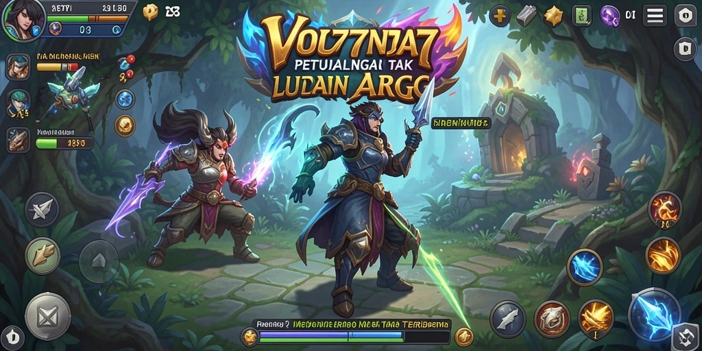 Screenshot gameplay VO777 menampilkan pertempuran epik dan lingkungan yang menakjubkan.