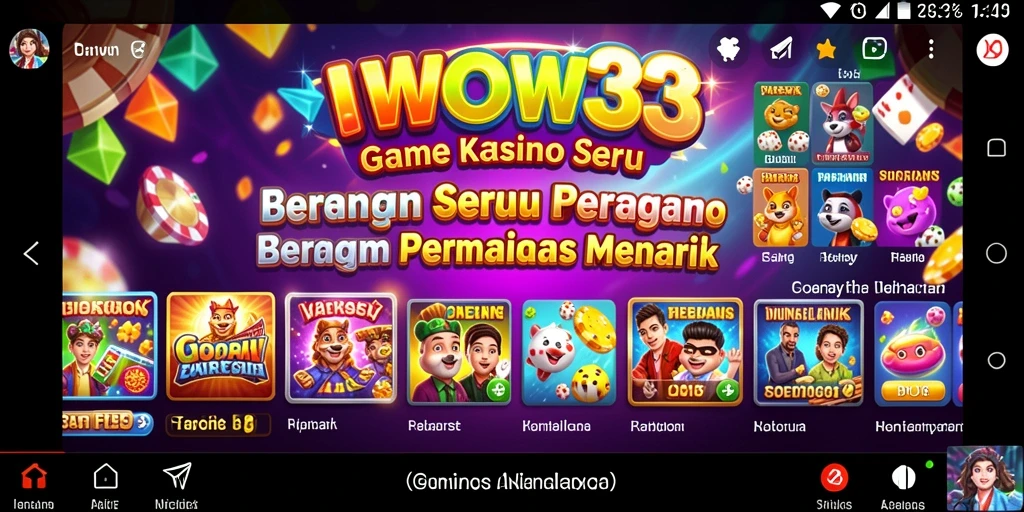 Screenshot gameplay WOW33 yang menunjukkan suasana kasino yang mendebarkan.